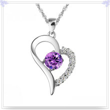 Crystal Pendant Necklace 925 Sterling Silver Jewelry (NC0012)